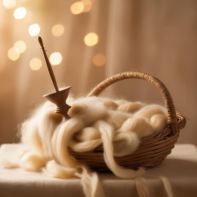 Handspindeln und Spinnfasern lernst Du in unserem Handspindelkurs kennen